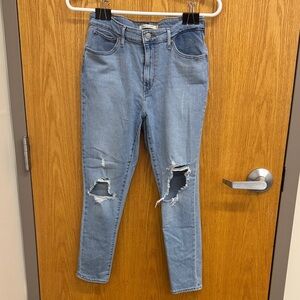 Levi's‎ Light Blue Distressed Skinny Jeans